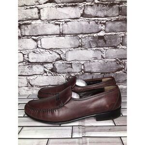 E.T. Wright 1876 Brown Leather Loafers Slip On Dress Shoes Men Sz 10.5D US/44EU